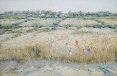 Mother & Child in a Landscape, framed in an important Carrig Rohane frame