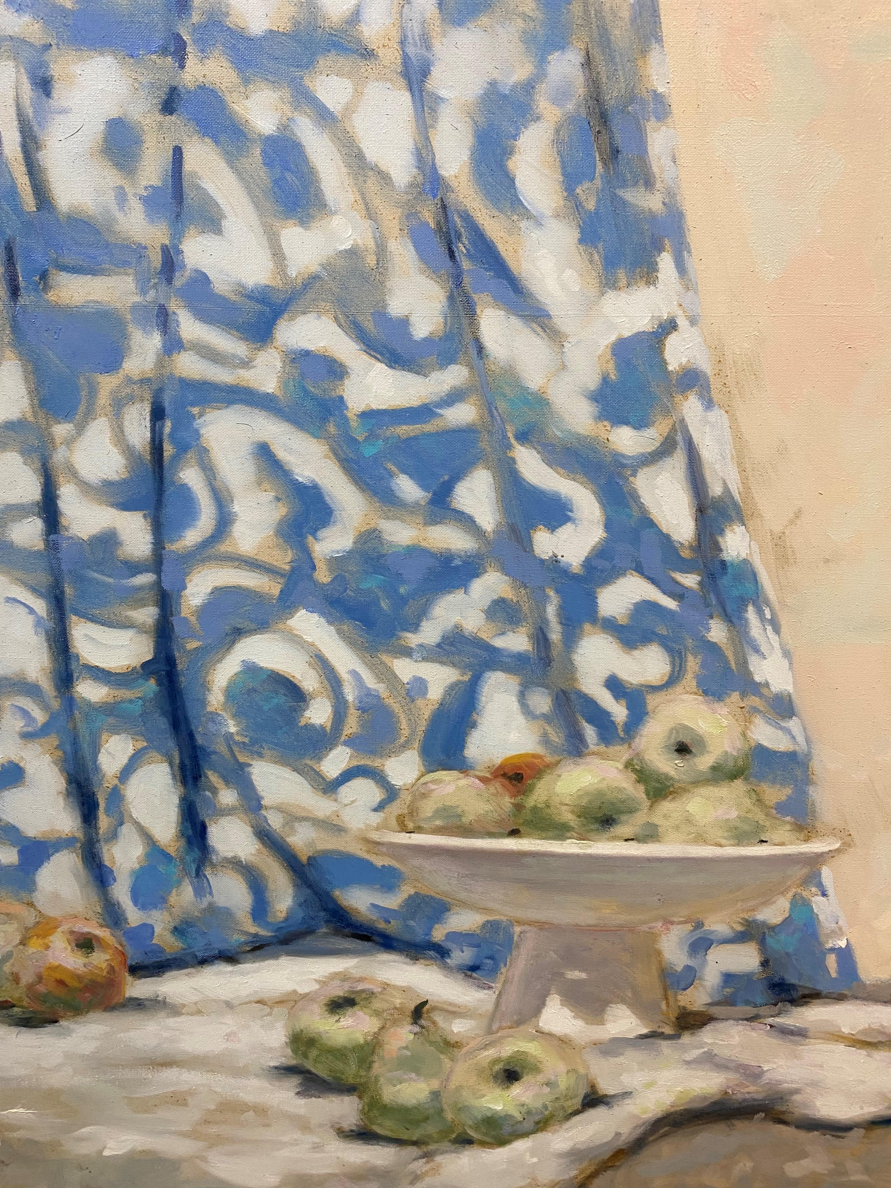 Bodegón con frutas y flores - Interior Painting Beige de André Gisson