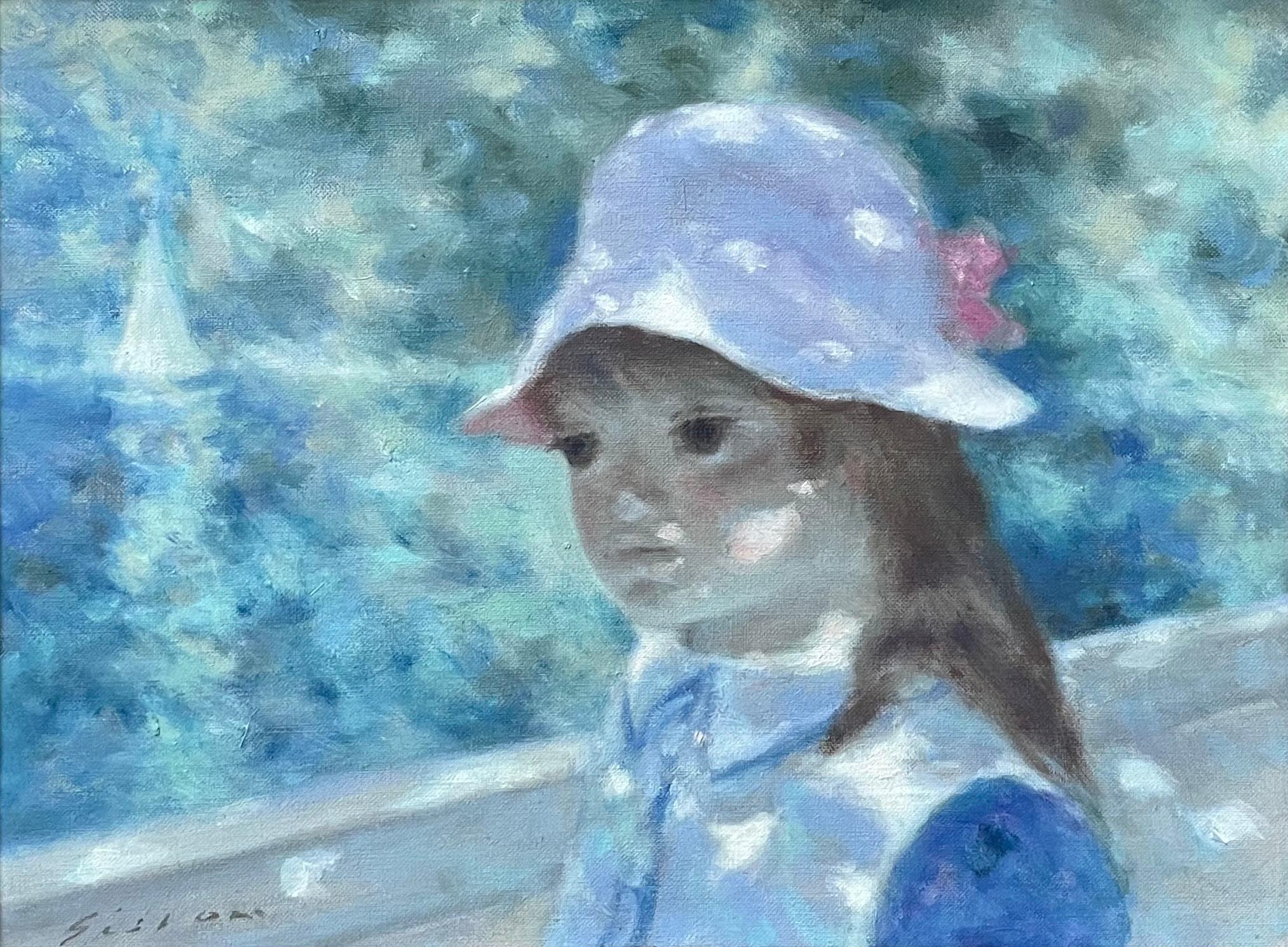 André Gisson Figurative Painting - Young Girl in Summer, Andre Gisson