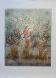 L'aube, fin d'un rêve - Lithographie originale signée de la main de l'auteur