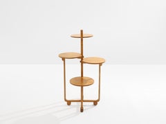 André Groult four-tiered table maple and beech wood circa 1920