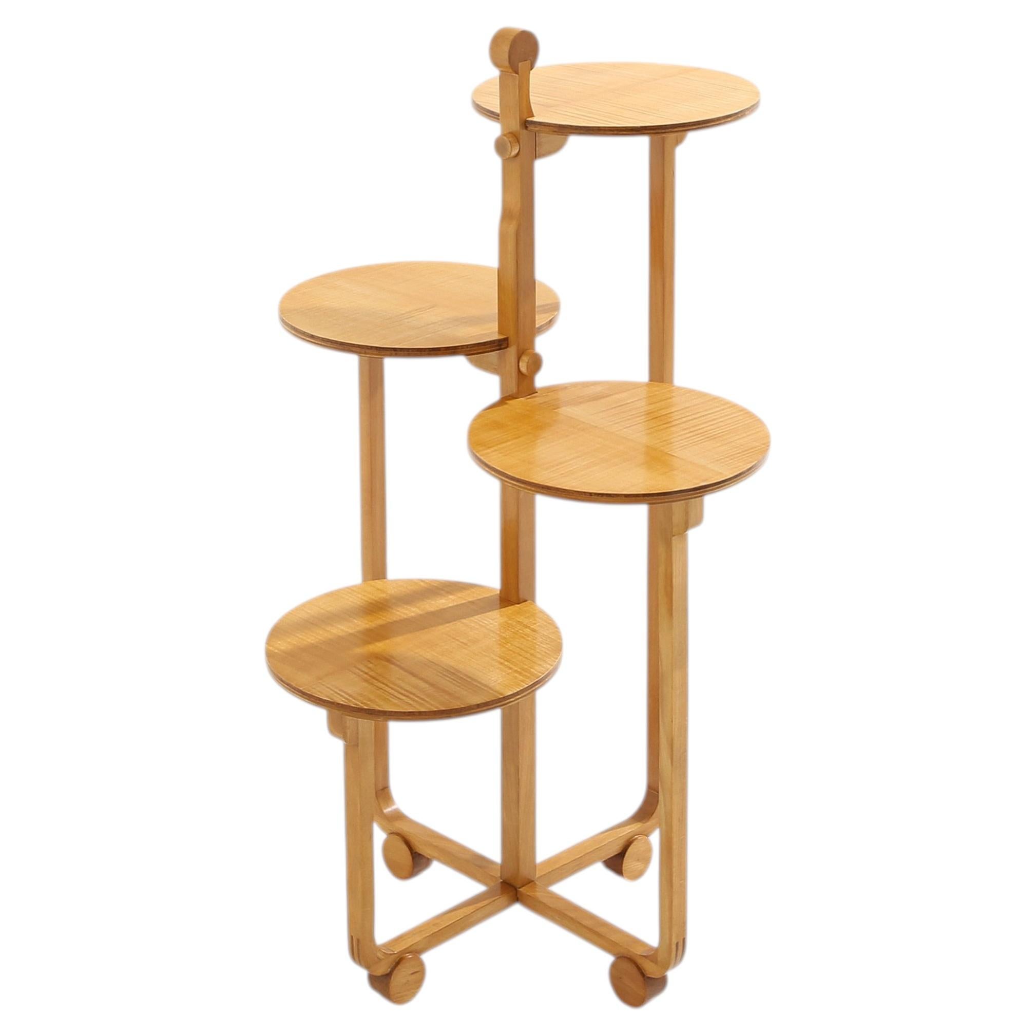 André Groult four-tiered table maple and beech wood circa 1920