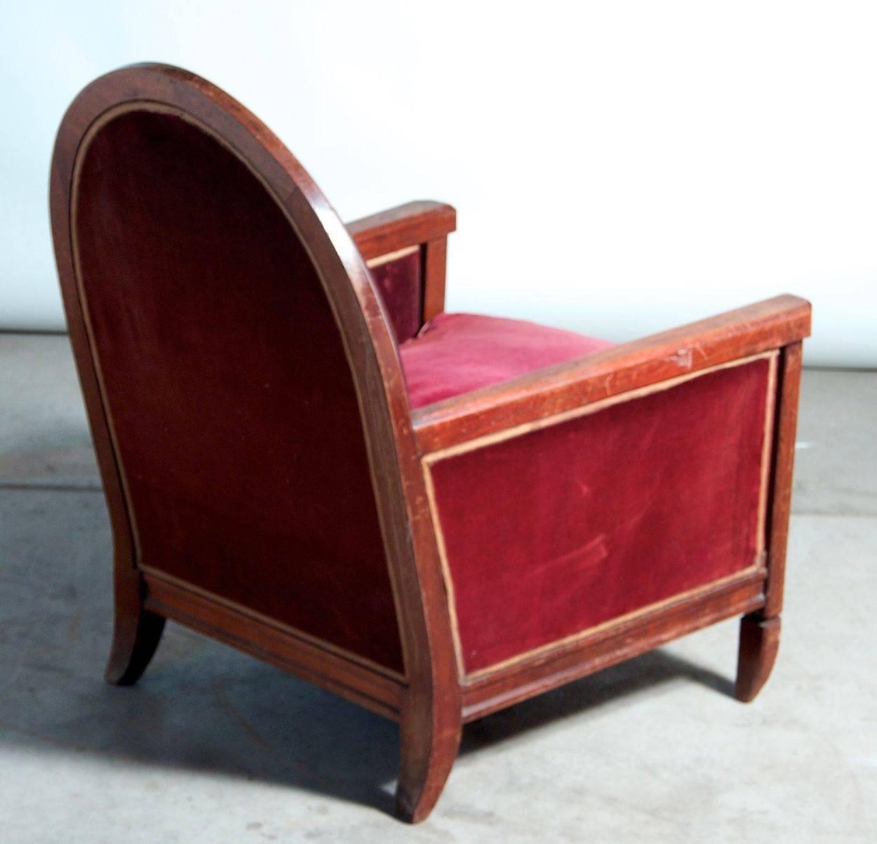French Andre Groult Pair of Club Chairs For Sale