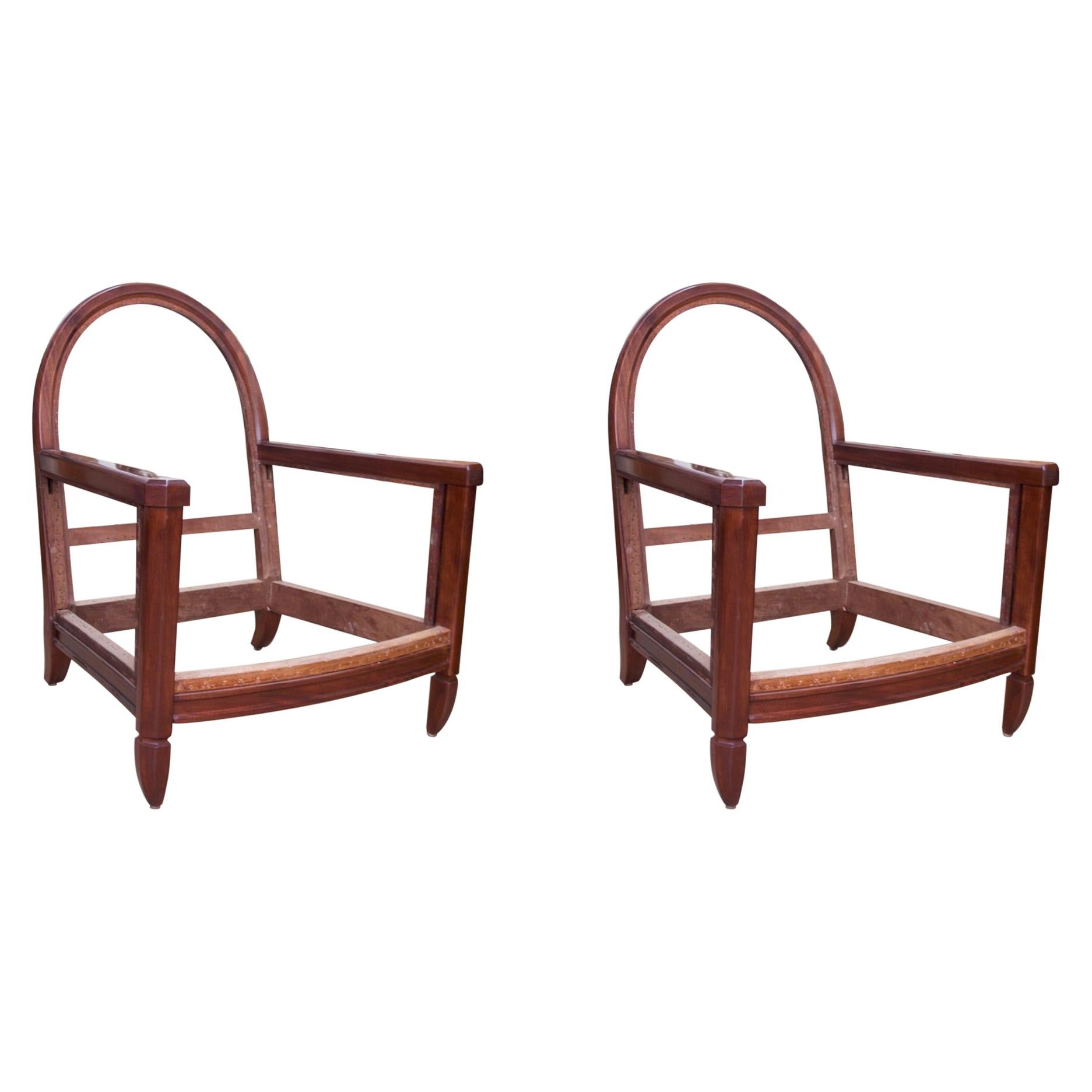 Andre Groult Pair of Club Chairs For Sale