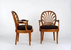 André Groult Coppia di poltrone in mogano