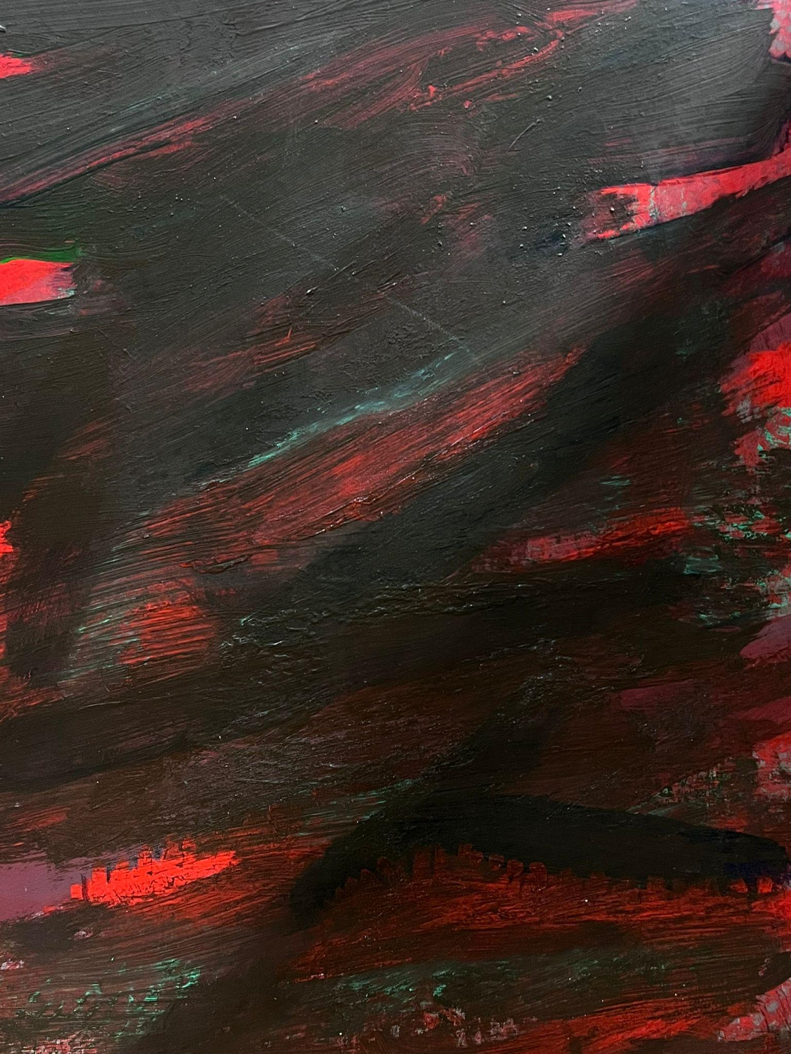 Französisches expressionistisches abstraktes Ölgemälde des 20. Jahrhunderts, Blaze of Colors – Painting von Andre Guillou