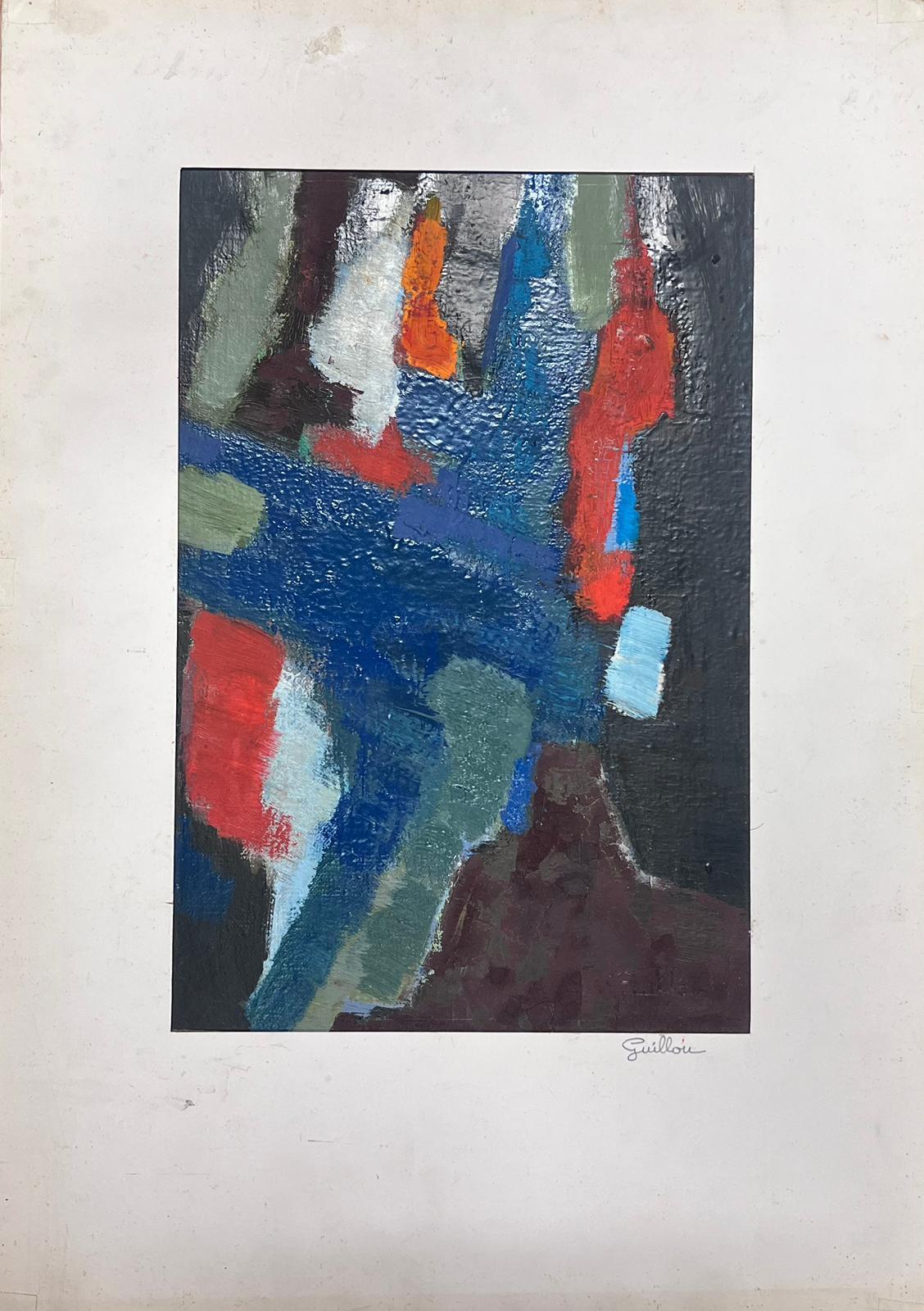 Abstract Expressionist composition
by Andre Guillou (French 1925-2017)
signed oil on board stuck on board, mounted
mount: 20.75 x 14.5 inches
board: 13.5 x 9 inches
provenance: the artists estate, France
condition: very good and sound condition