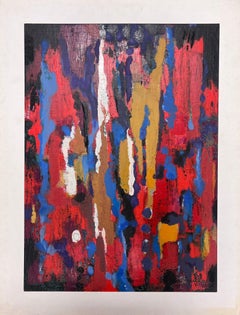 French Expressionist Abstract 20th Century Oil Painting Blaze of Colors