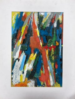 French Expressionist Abstract 20th Century Oil Painting Blaze of Colors