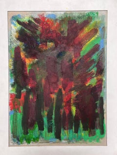 French Expressionist Abstract 20th Century Oil Painting Blaze of Colors