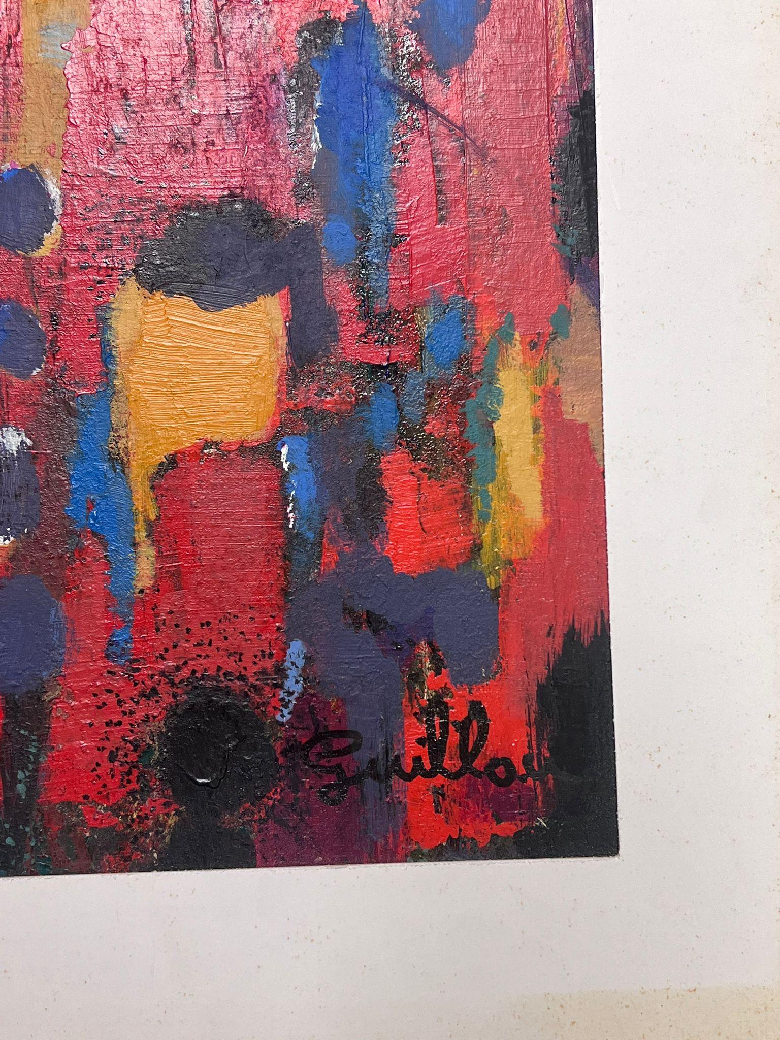 French Expressionist Abstract 20th Century Oil Painting Blaze of Colors For Sale 2