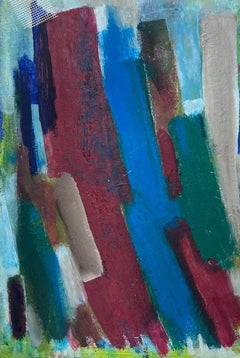 Peinture à l'huile expressionniste française abstraite du 20e siècle - Blaze of Colors