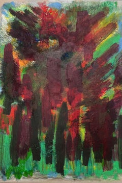Peinture à l'huile expressionniste française abstraite du 20e siècle - Blaze of Colors