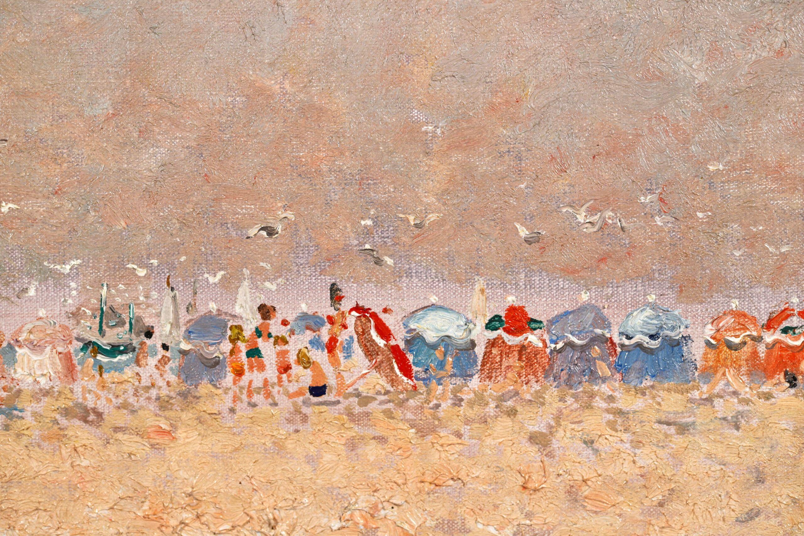 Beauchamps Chaud a Trouville - Modern Landscape Oil Painting by André Hambourg For Sale 9