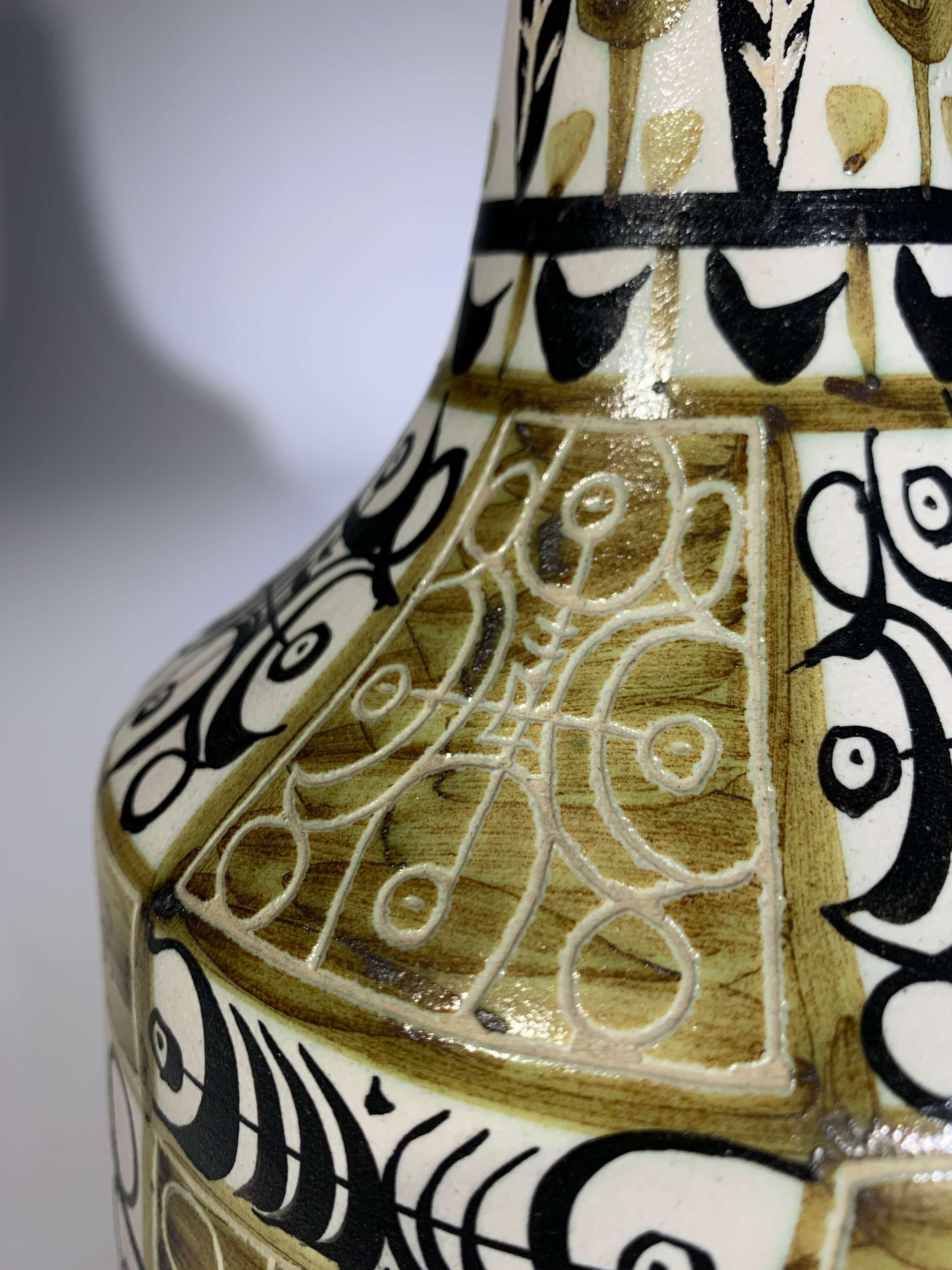 Ceramic André Horellou set of 2 table lamps For Sale