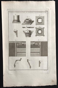 Maniere De Construire Les Bazes, Roubo French cabinetmaking design engraving