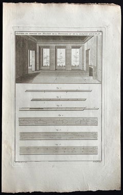 Maniere de Prendre Les Mesures, Roubo French cabinetmaking design engraving