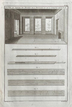 Maniere de Prendre Les Mesures, Roubo French cabinetmaking design engraving