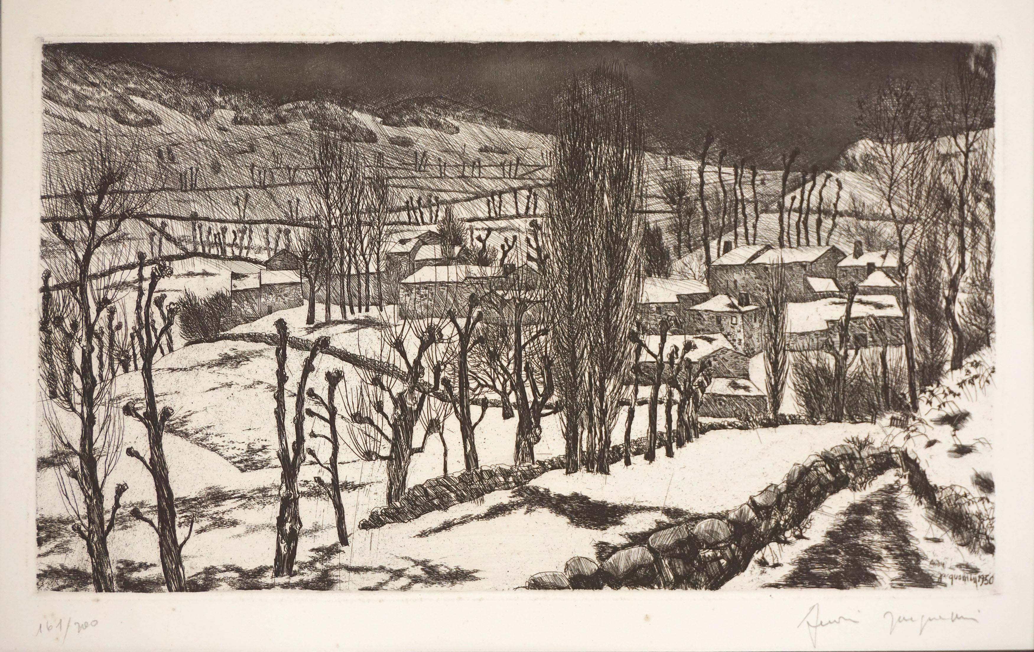 Mid Century French Impressionistic Etching - 