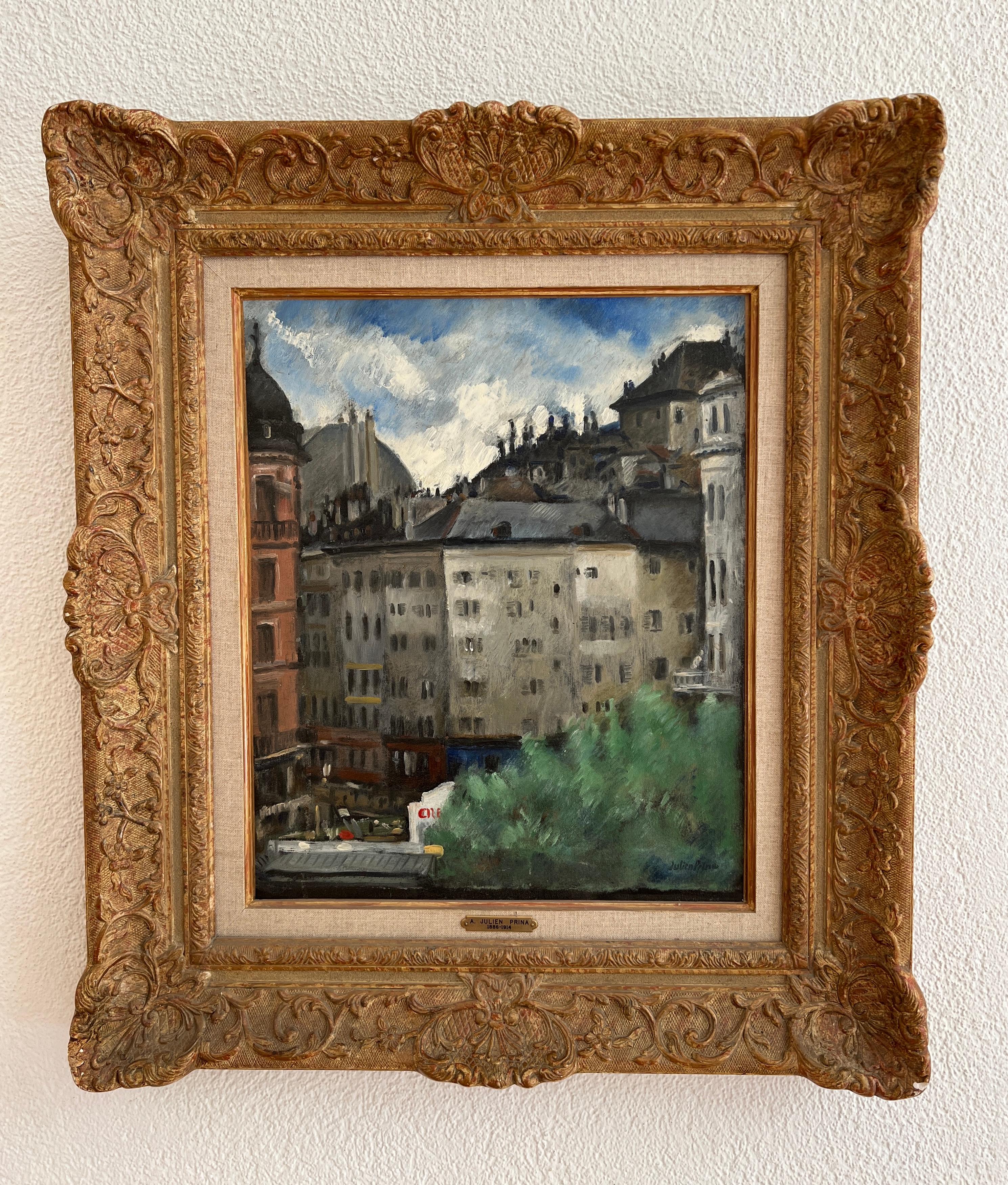 Case di Ginevra, Svizzera - Painting di André Julien Prina