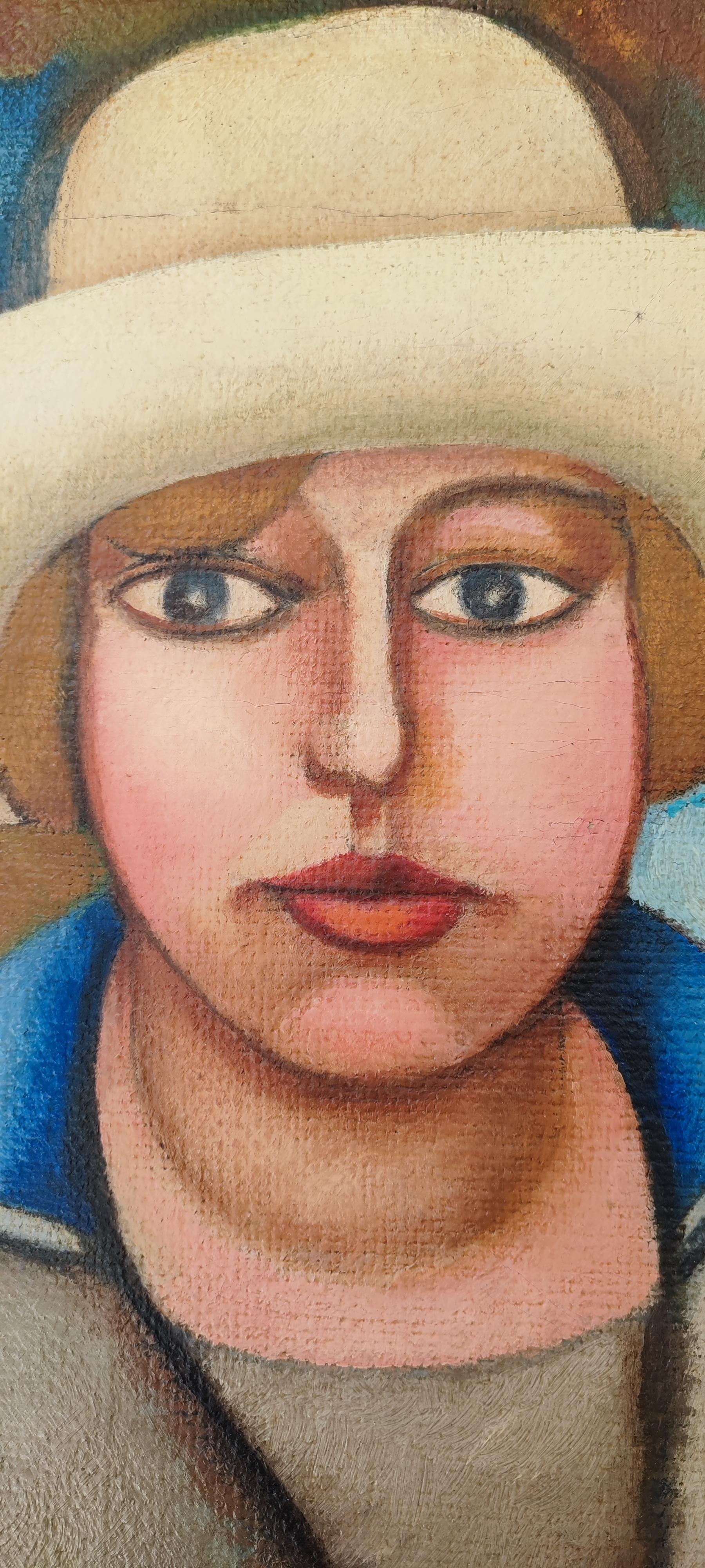 Portrait of a woman in front of a seascape For Sale 1