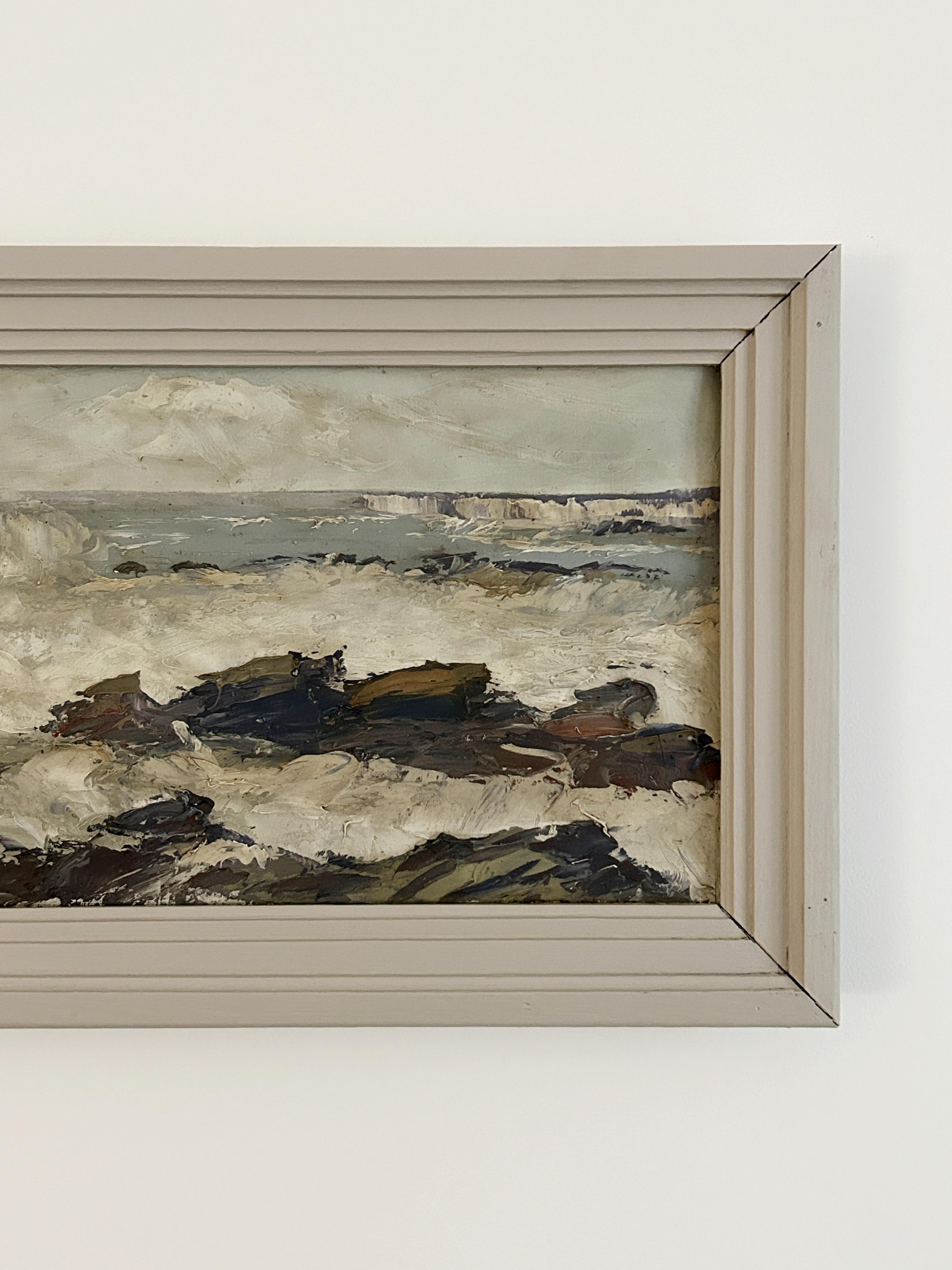 Seaside landscape at Quiberon (France), oil on canvas 1
