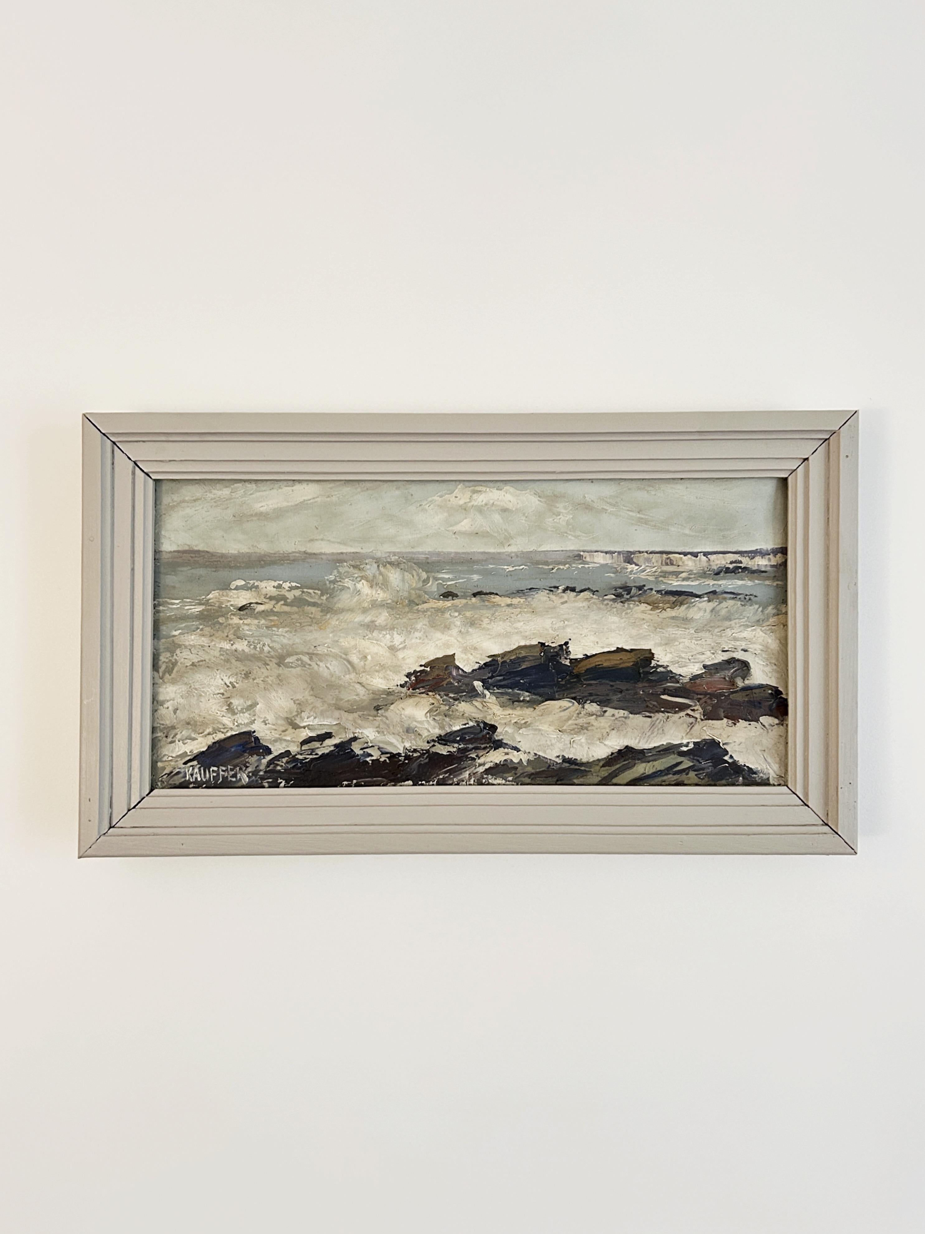 Seaside landscape at Quiberon (France), oil on canvas