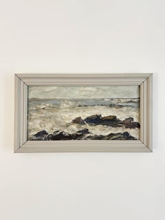 Seaside landscape at Quiberon (France), oil on canvas