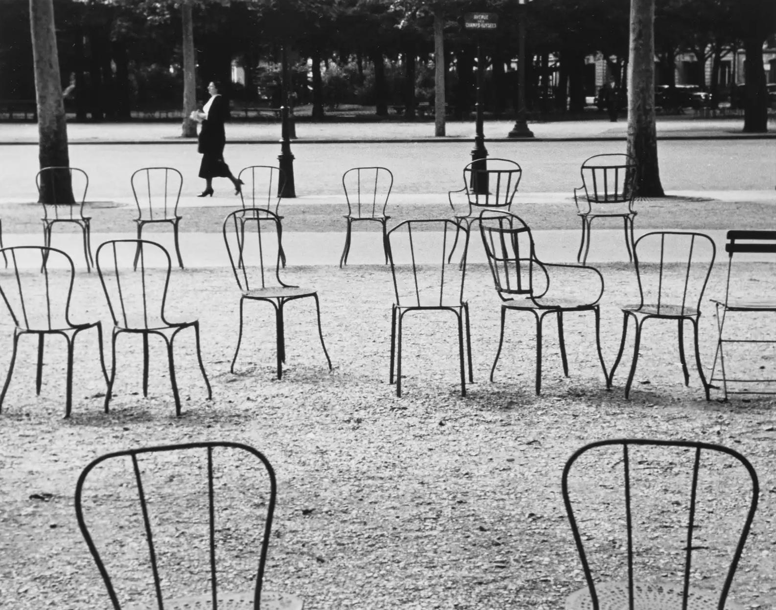 Andre Kertesz Black and White Photograph - Chairs, Paris, 1927