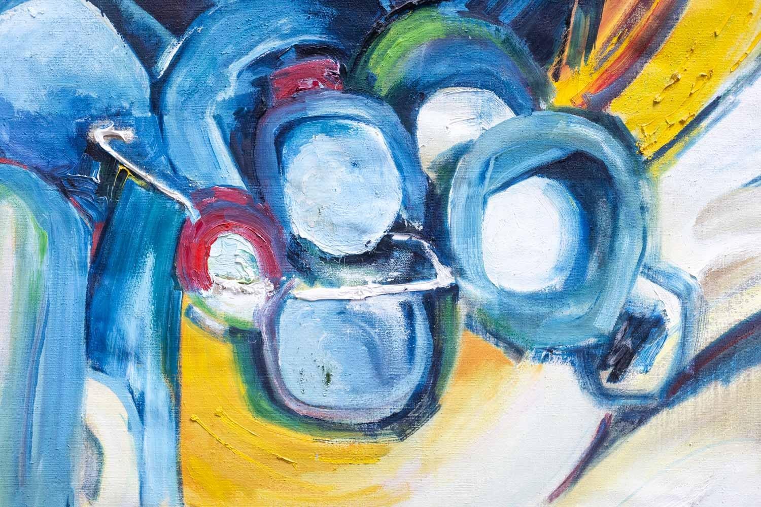André Klumb für Maison Jansen. Öl auf Leinwand. 1970er Jahre. im Angebot 2