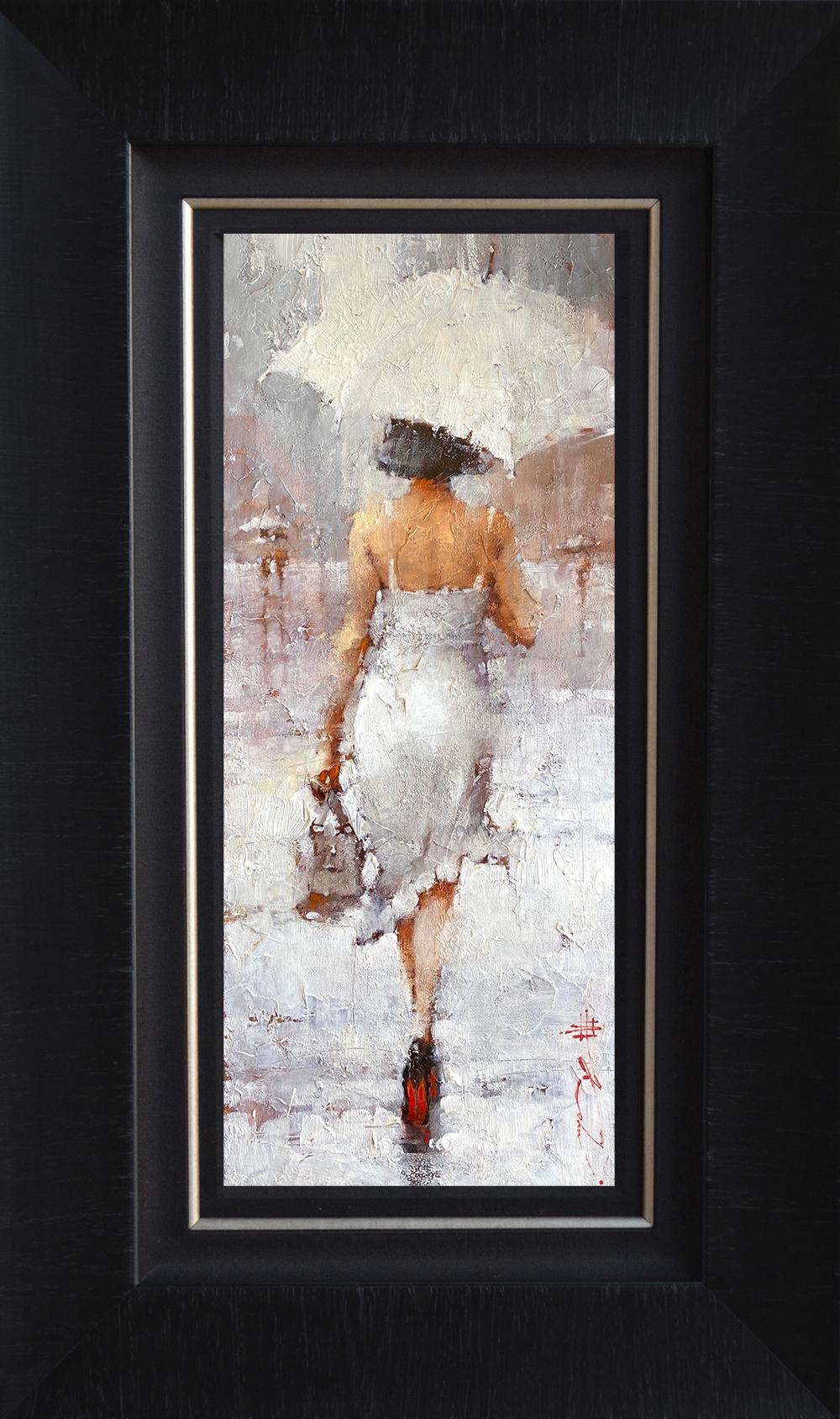 Andre Kohn  Figurative Painting - On the theme of white by Andre Kohn. Original Modern Impressionist Oil Painting