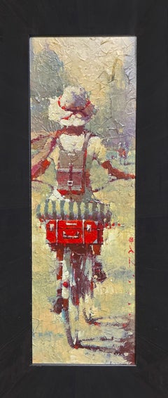 To Marseille, Oil, Impressionist, Contemporary Figurative Original Andre Kohn