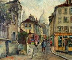 Vintage “Montmartre, Rue Norvins et Sacre-Coeur”