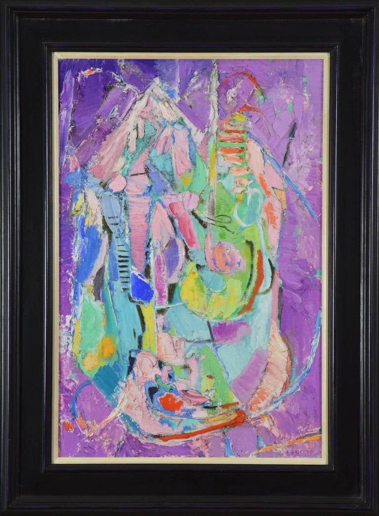 Composition by ANDRÉ LANSKOY - Abstract painting, colourful art - Painting by André Lanskoy