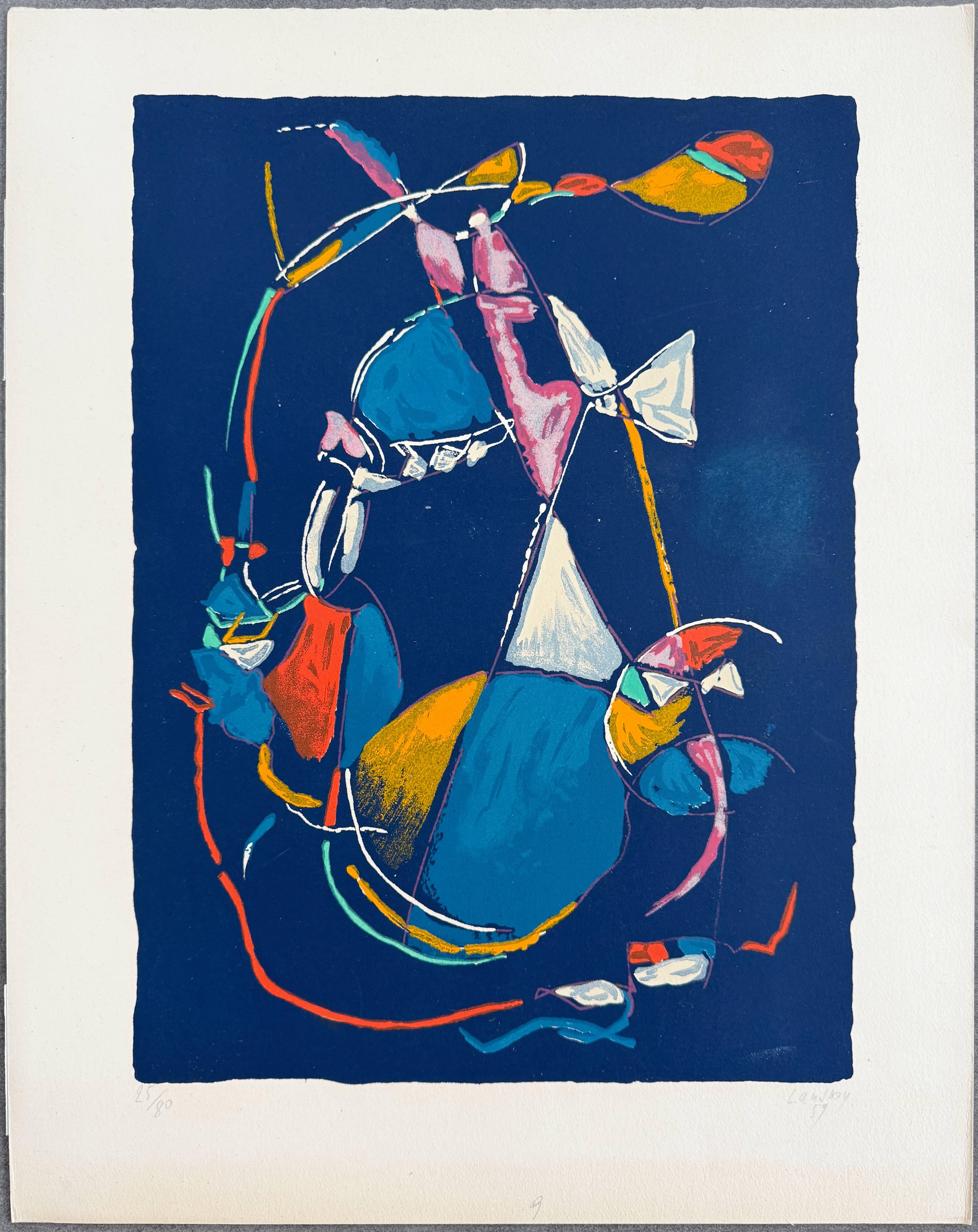 Abstract Compositon - Surrealist Print by André Lanskoy