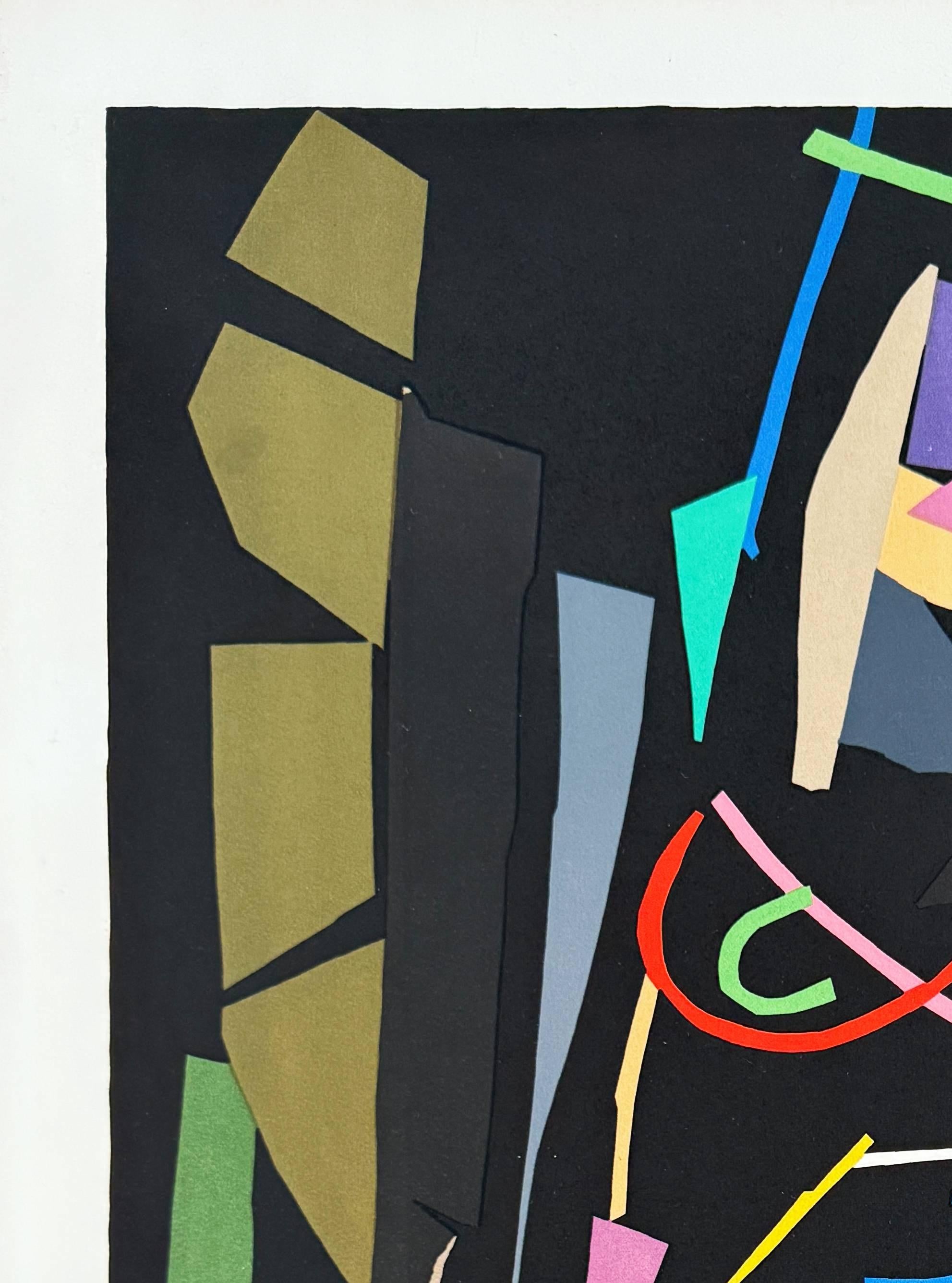 Compositon abstraite - Noir Figurative Print par André Lanskoy