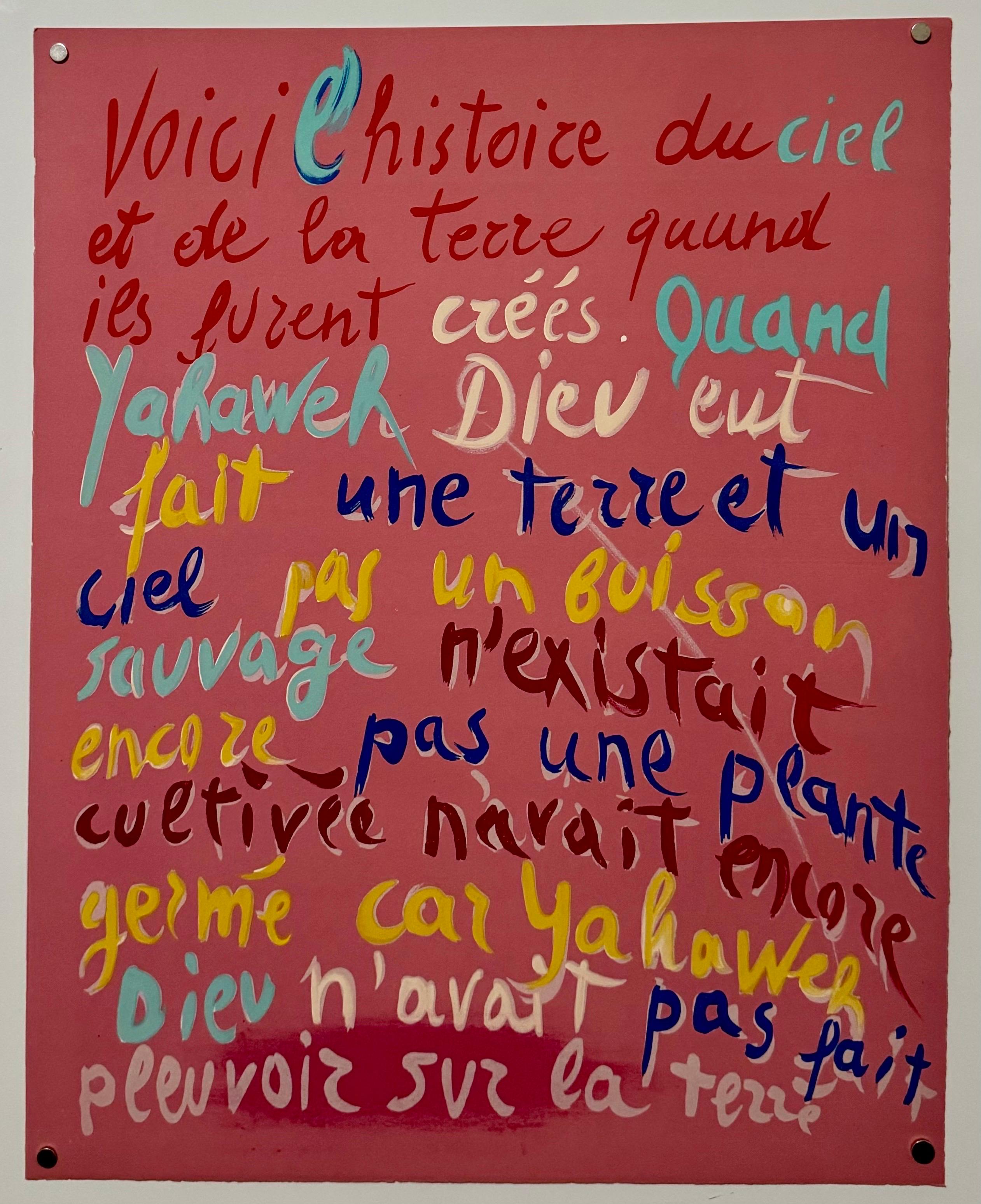 Abstract Print de André Lanskoy - Andre Lanskoy Dada Litografía Mourlot Caligrafía Poesía Francesa Brut Abstracto