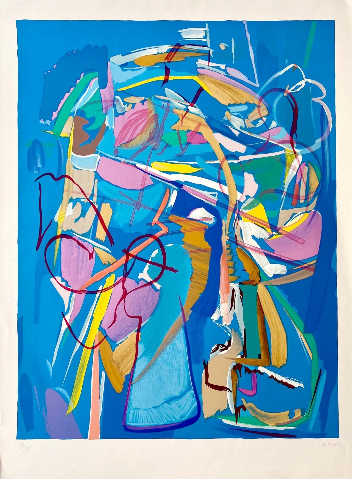 André Lanskoy Abstract Print - Composition in blue