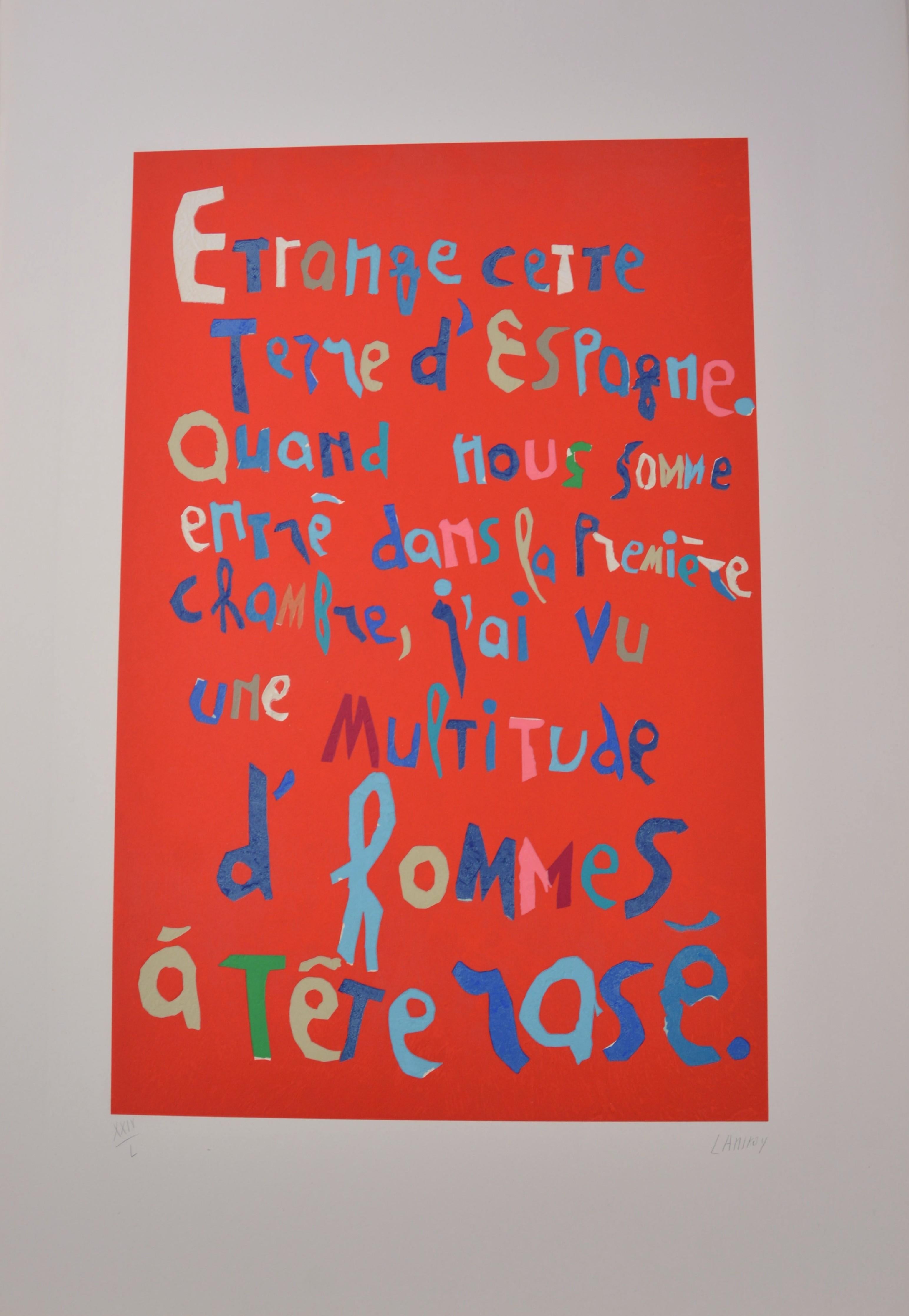 André Lanskoy Abstract Print – Journal d'un fou