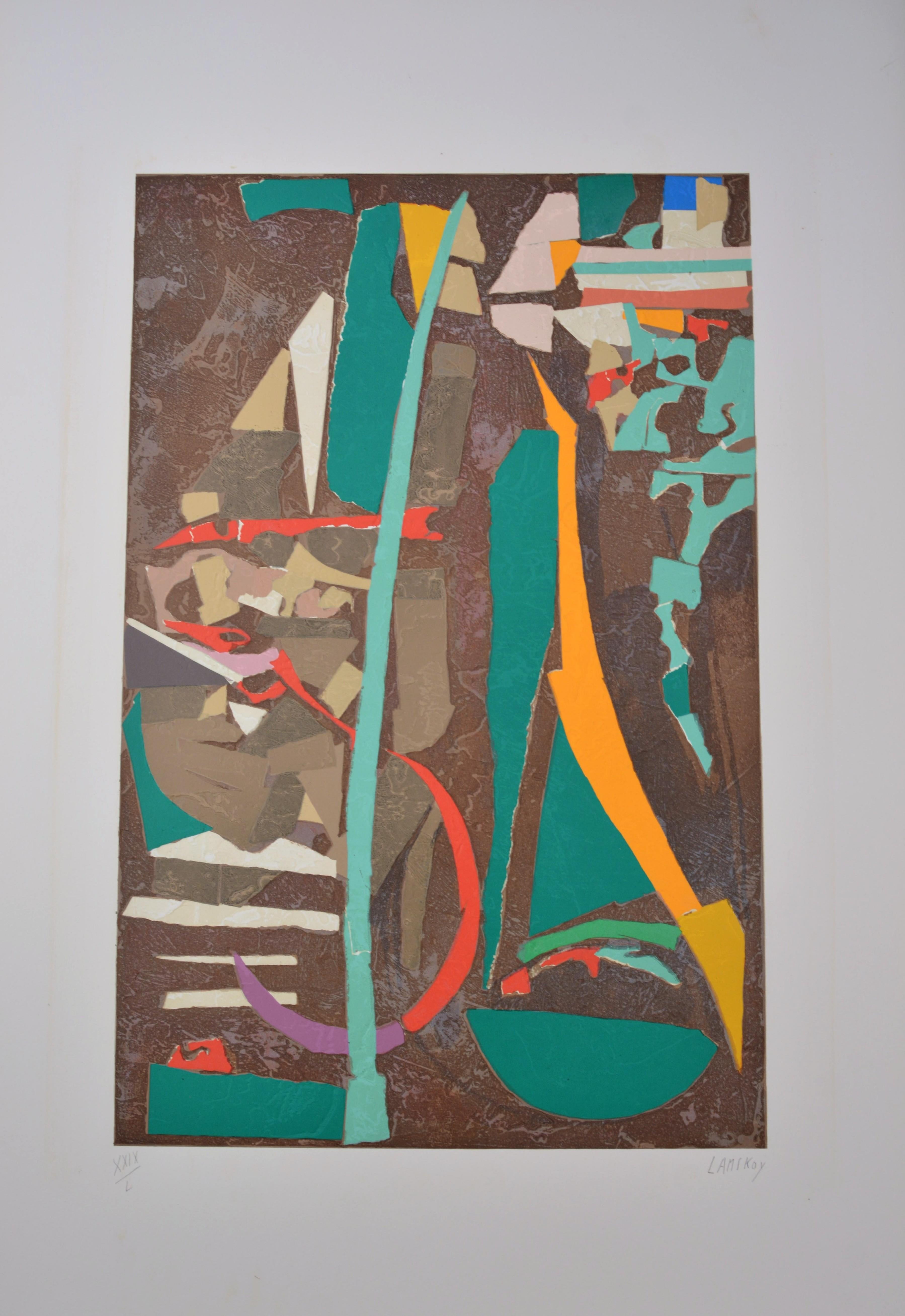 André Lanskoy Abstract Print – Journal d'un fou