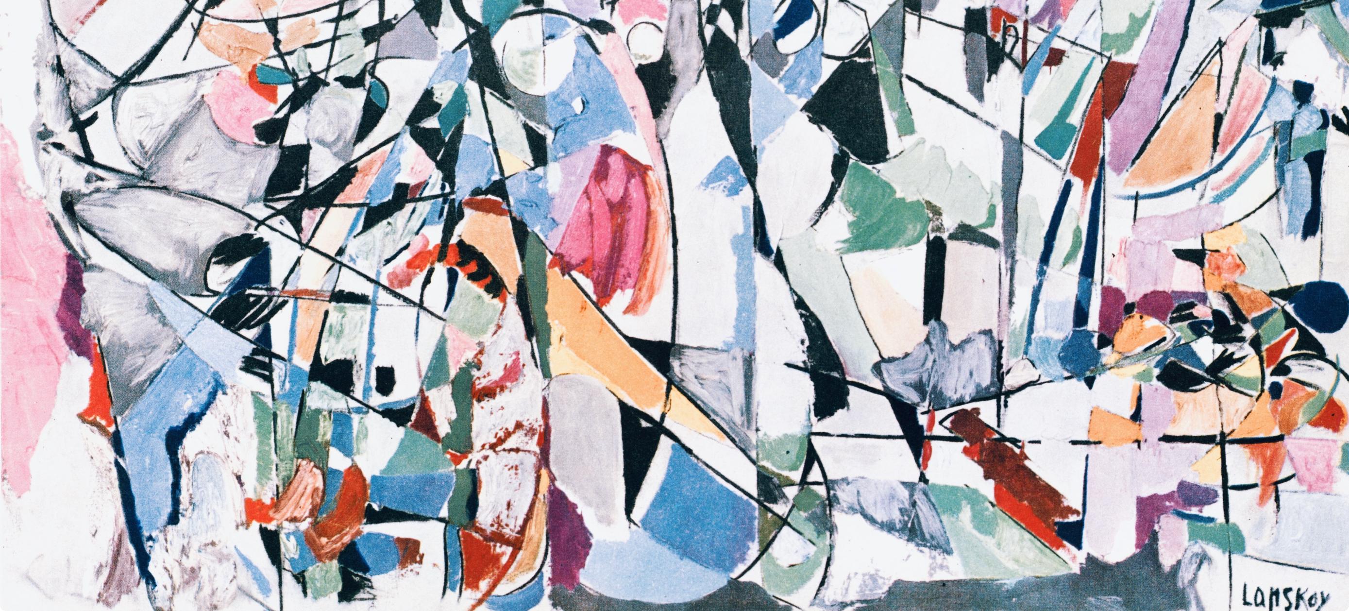 Lanskoy, Les heures, les jours et les années, Peintres d'aujourd'hui (after) - Gray Abstract Print by André Lanskoy