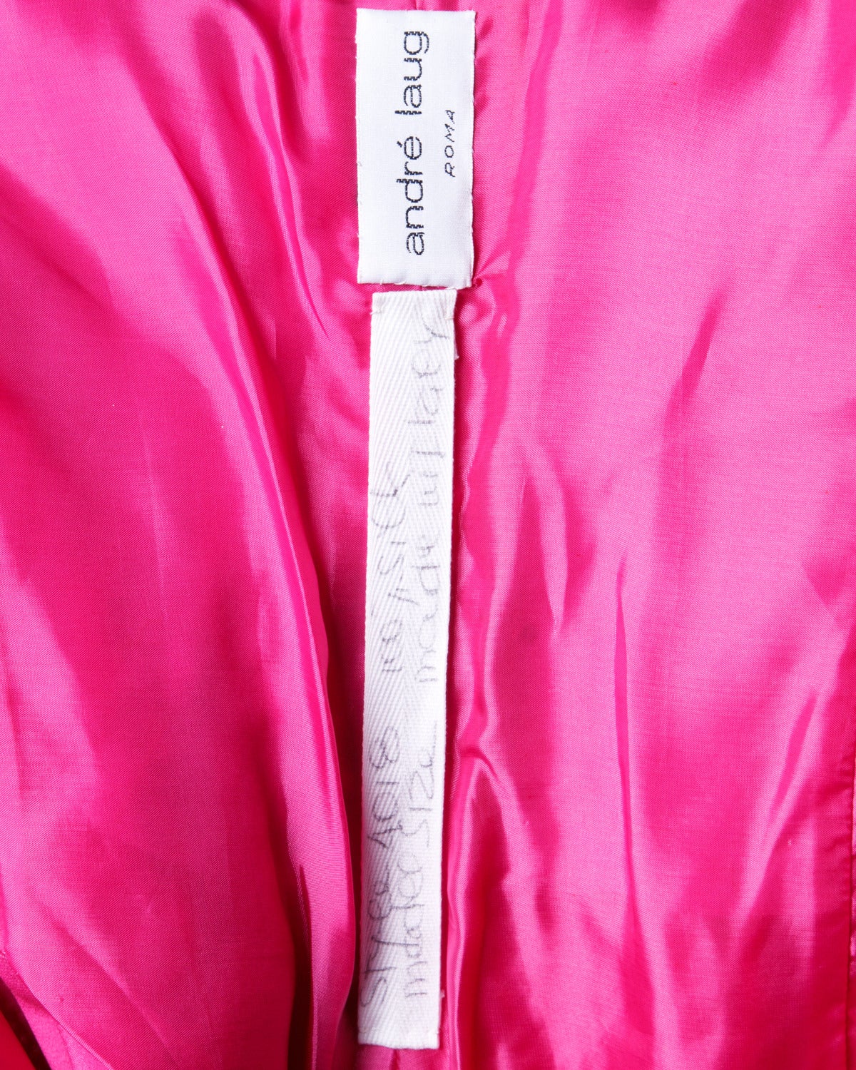 Andre Laug Numbered Couture Vestido de noche/vestido de seda de lunares ombre vintage en venta 2