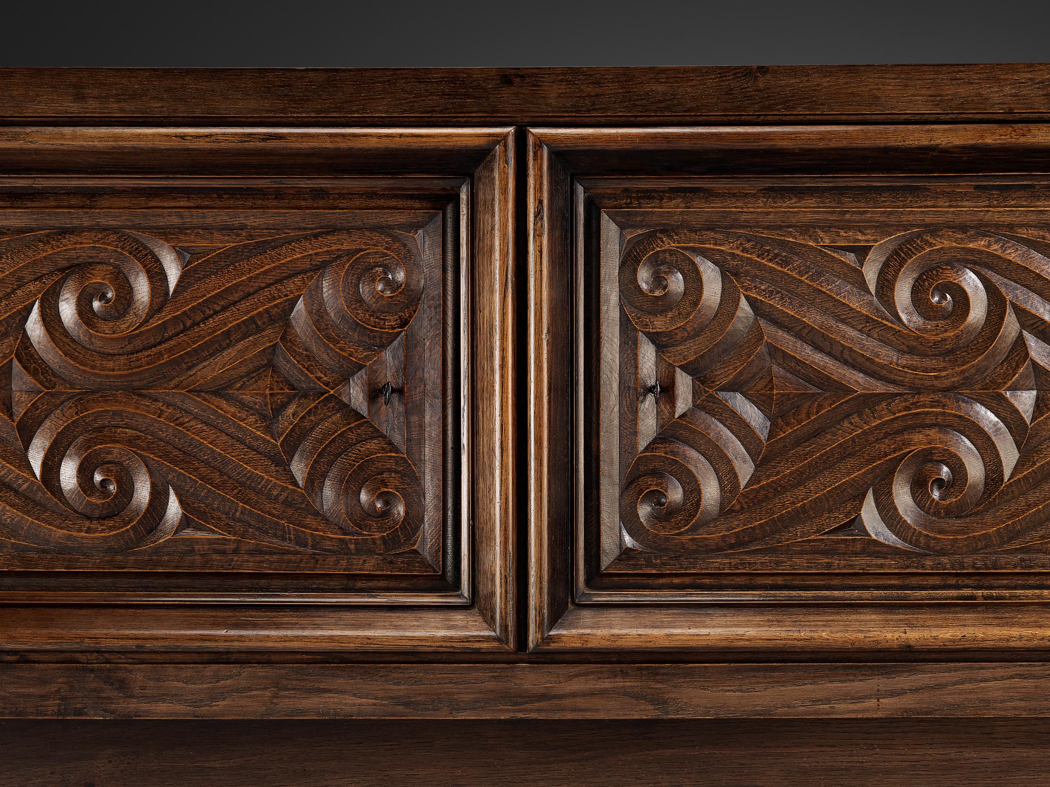 Art Deco André Le Picard Sideboard in Oak 1930s For Sale
