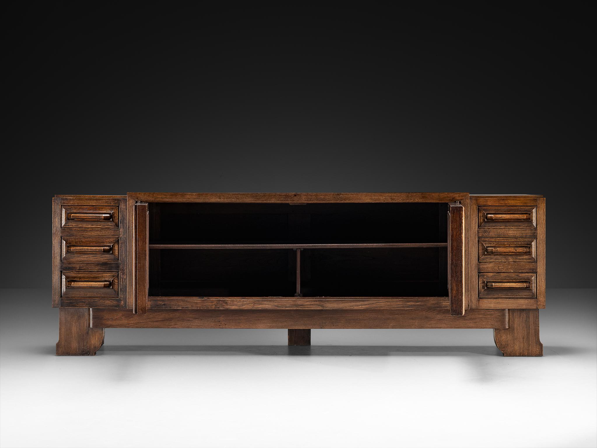 French André Le Picard Sideboard in Oak 1930s For Sale