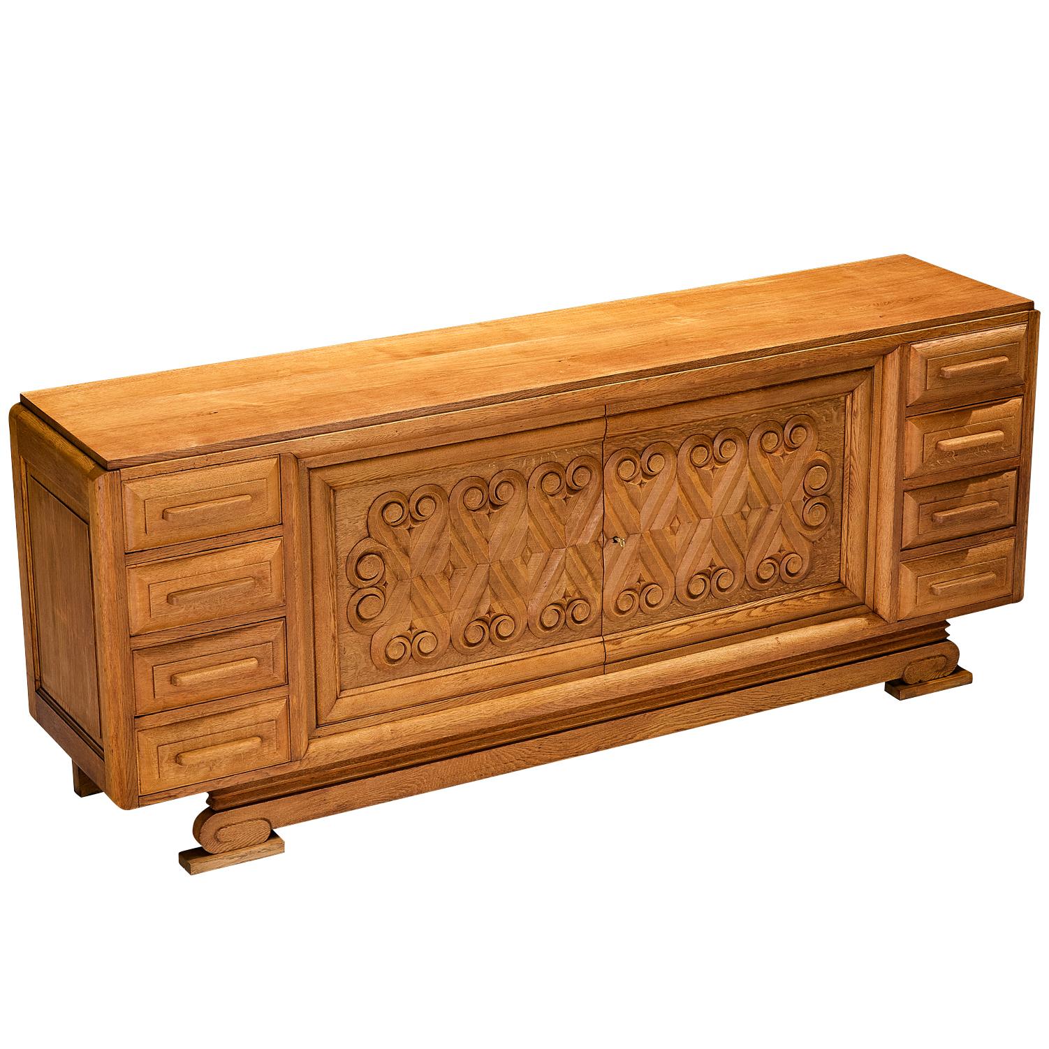 Buffet André Le Picard en Oak Oak massif années 1930