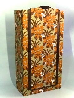 Andre Leleu Wallpaper Clad 1930’s West Coast American Deco Armoire Closet