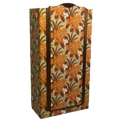 Andre Leleu Wallpaper Clad 1930’s West Coast American Deco Armoire Closet