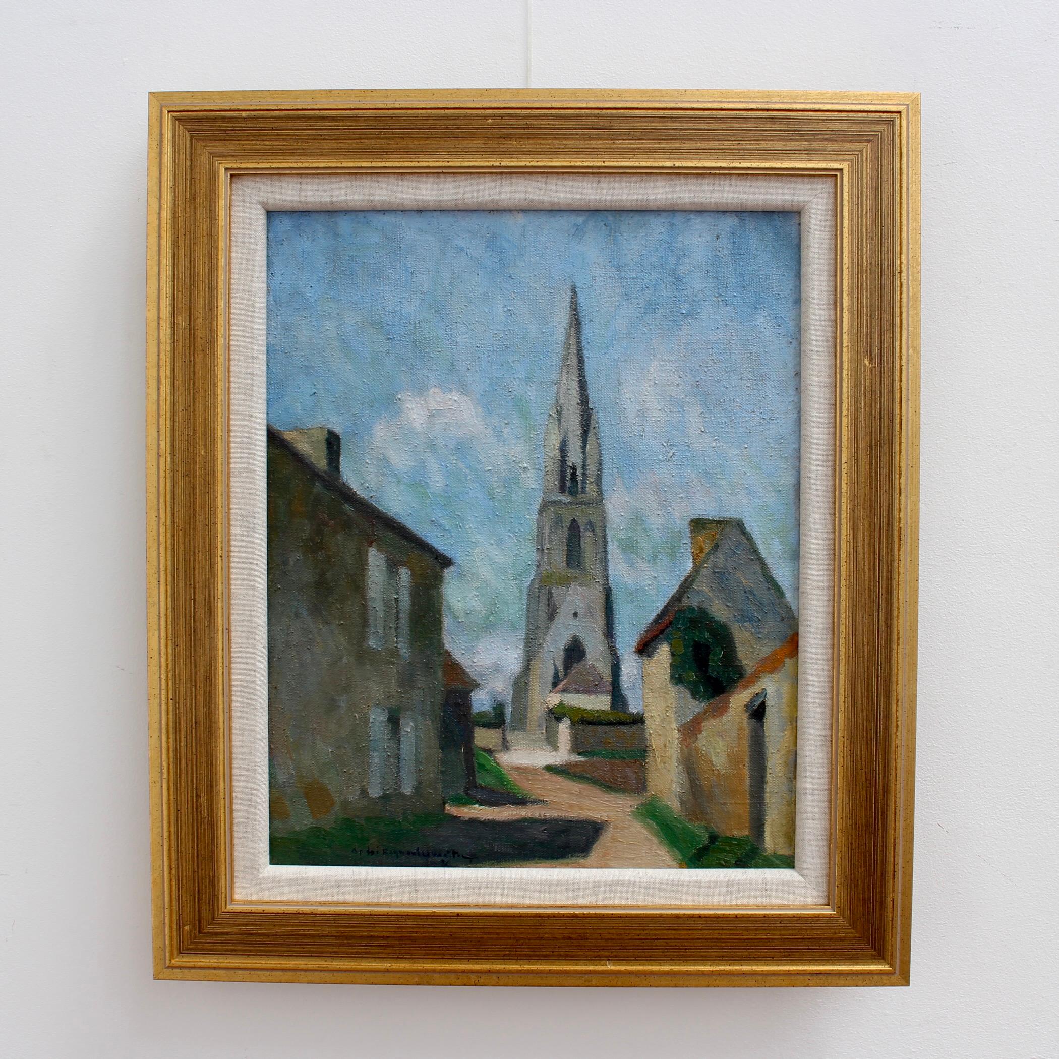The Church in Billy - Painting by André Lemaître