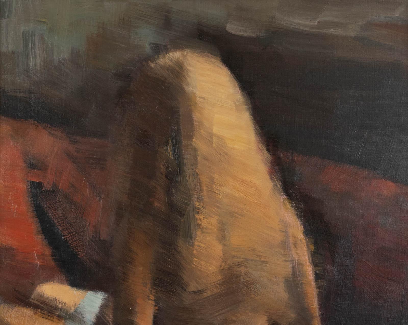 Nu de Dos (Braun), Nude Painting, von André Lemaitre