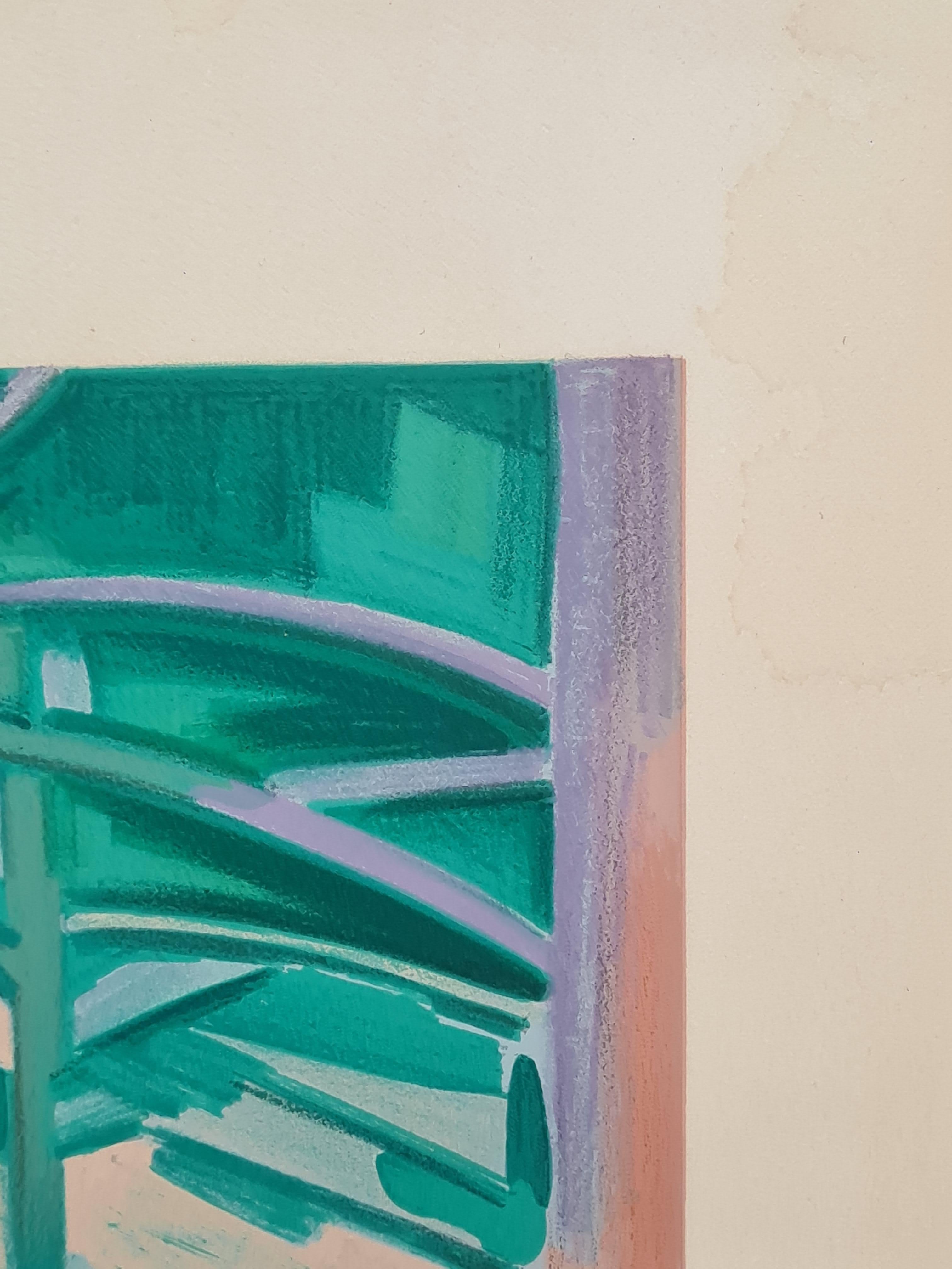 Cubiste Landscape, Les Arbres au Piquey, Limited Edition with Atelier Stamp For Sale 5